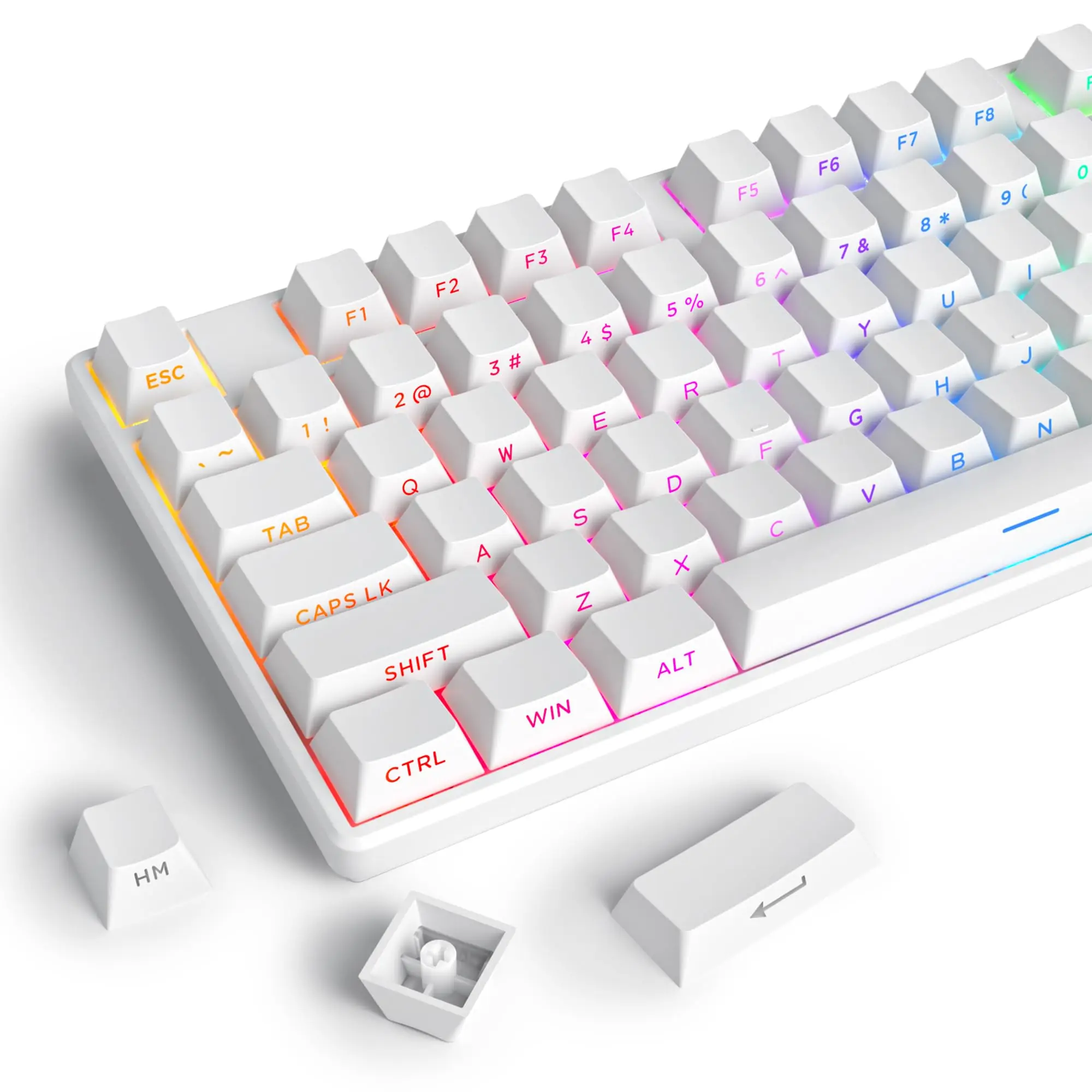 Keyboard Gaming Black - 134키 더블 샷 PBT 키캡 커스텀
