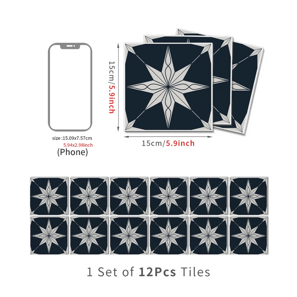 Pe Foam Sheet - 12장 15*15cm 예술적 자가 접착 벽지