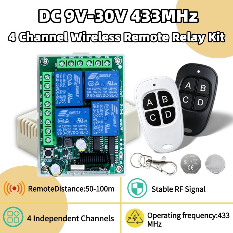 Switch Opener Tool - 433MHz 범용 무선 리모컨 DC 12V
