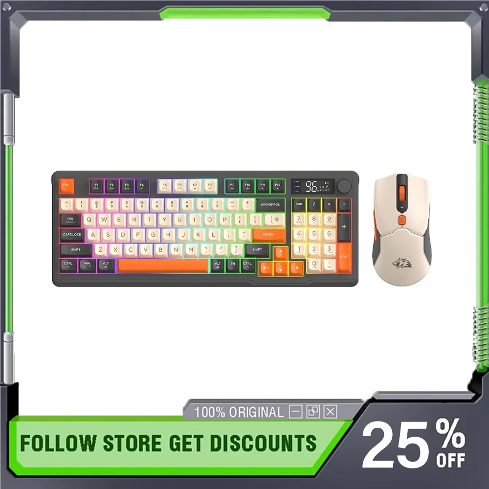 Gaming Keyboard Mouse Set - 프리울프 T96 무선 블루투스 기계식 키보드