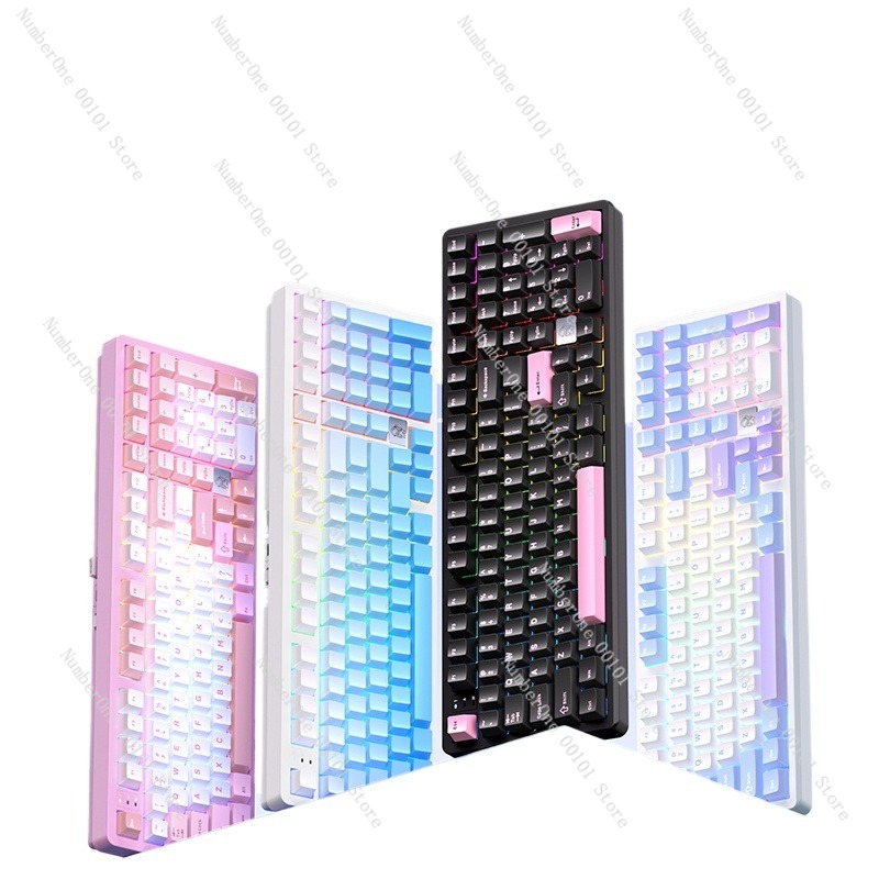 Gaming Keyboard Wireless - 알루미늄 합금 기계식 키보드, 무선 3모드