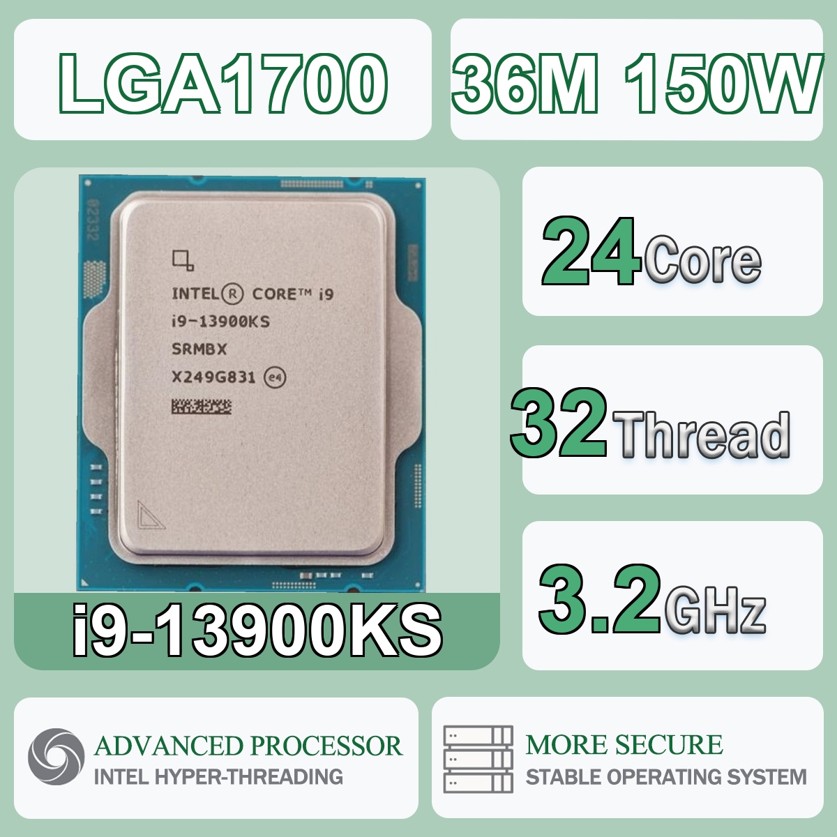 Intel Cpu Core I9 - 인텔 코어 i9-13900KS 24코어/32스레드 3.2GHz 150W