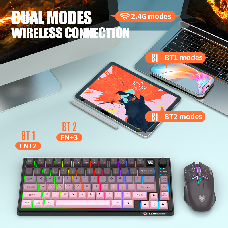 듀얼 모드 2.4G 블루투스 무선 게이밍 키보드 마우스 - Gaming Keyboard Mouse Set 리뷰 및 가격