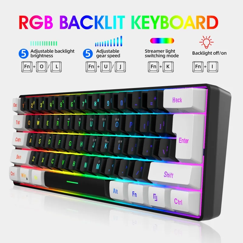 키보드 및 마우스 60% 컴퓨터 게임용 콤보 키트 PC - Gaming Keyboard And Mouse Set 리뷰 및 가격