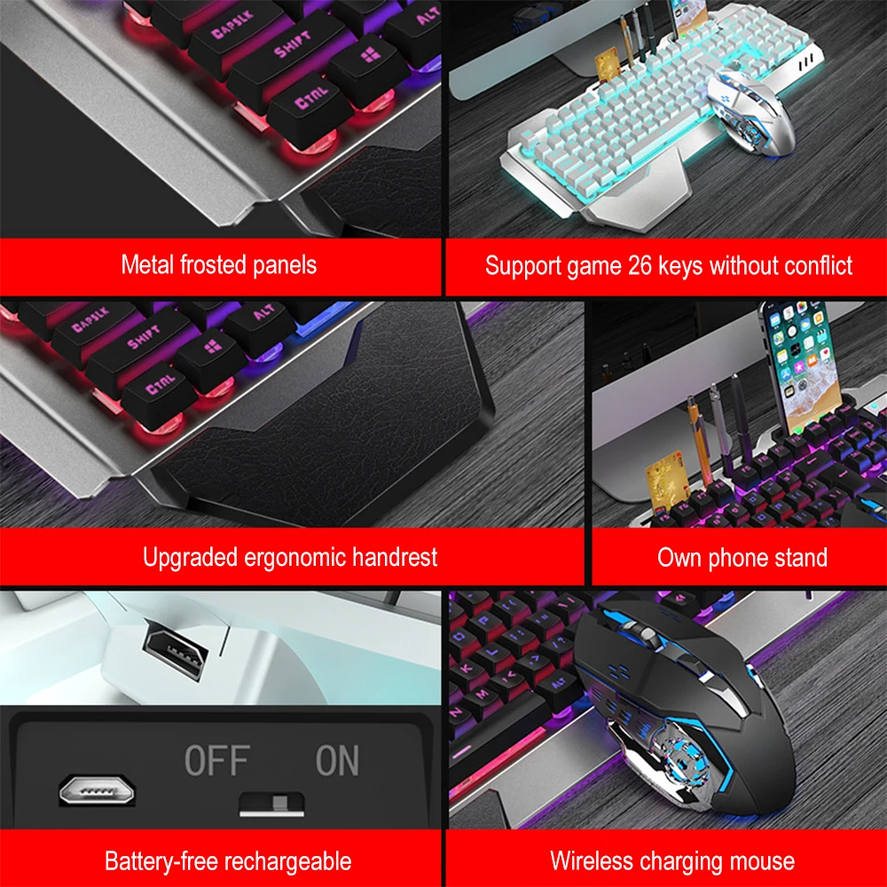 충전식 무선 키보드 및 마우스 제품군 게임용 컴퓨터,  - Gaming Keyboard Bluetooth 리뷰 및 가격