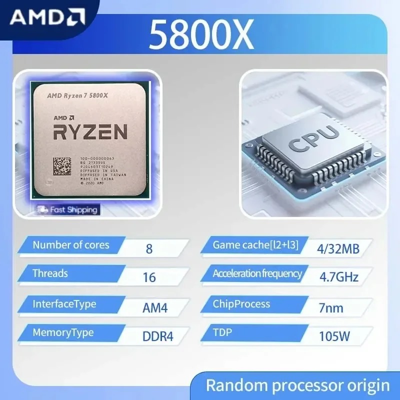 AMD 라이젠 7 5800X 7nm 게이밍 e스포츠 프 - Amd Cpu Ryzen 7 리뷰 및 가격