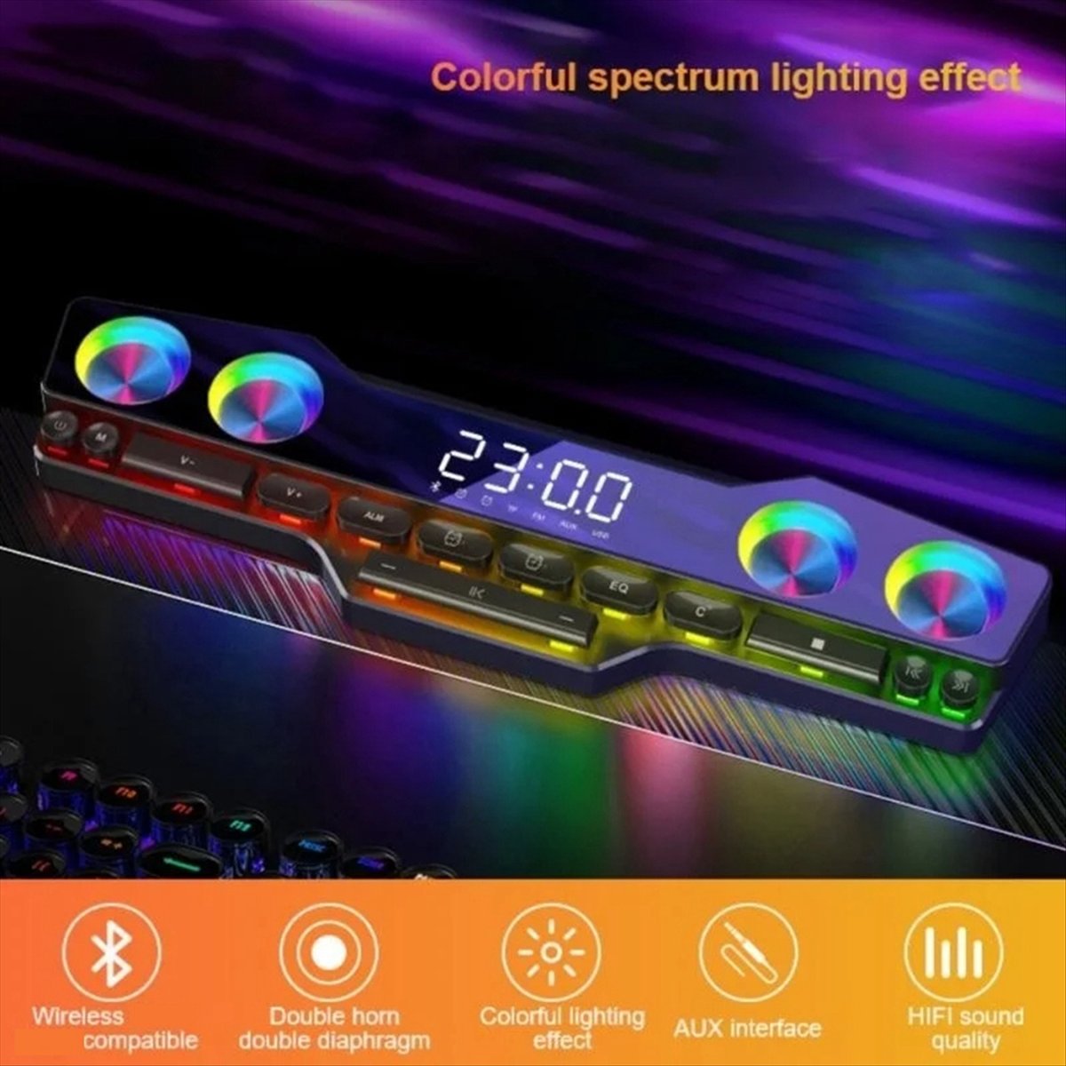 DTC5 V18 눈부신 컬러 스피커 홈 데스크탑 컴퓨터 - Gaming Keyboard Bluetooth 리뷰 및 가격