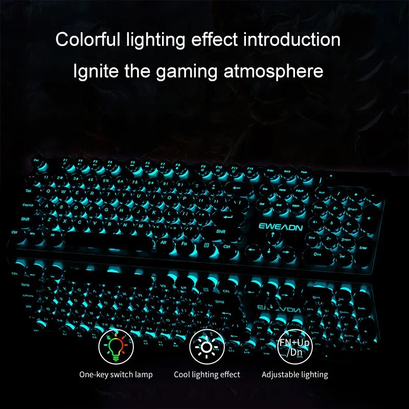 레트로 펑크 기계식 느낌 키보드 마우스 세트 유선 무선 - Gaming Keyboard Mouse Set 리뷰 및 가격