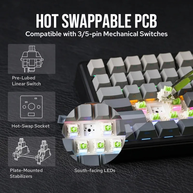 AULA F75 Max 기계식 키보드 75% 레이아웃  - Gaming Keyboard Wireless 리뷰 및 가격