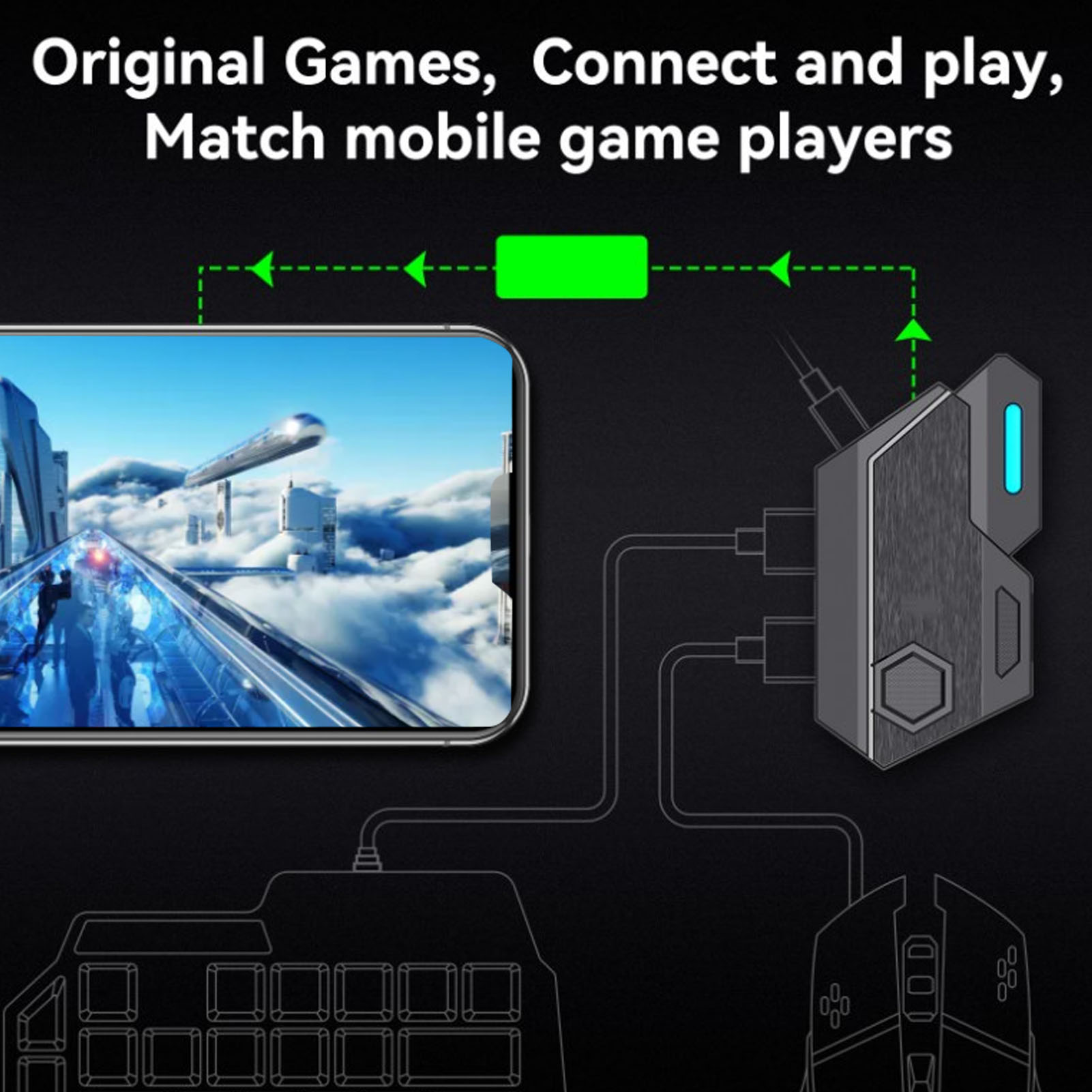모바일 게임 콤보 팩 블루투스 연결 단일 핸드 키보드  - Gaming Keyboard Bluetooth 리뷰 및 가격
