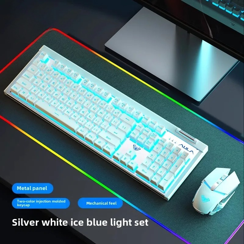 노트북 데스크탑용 1600 DPI 액세서리 E-스포츠  - Gaming Keyboard Mouse Set 리뷰 및 가격
